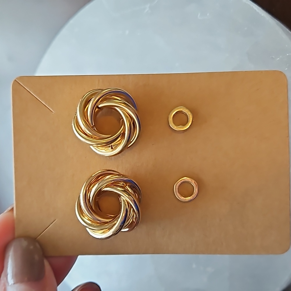 Trendy gold earrings for multiple piercings